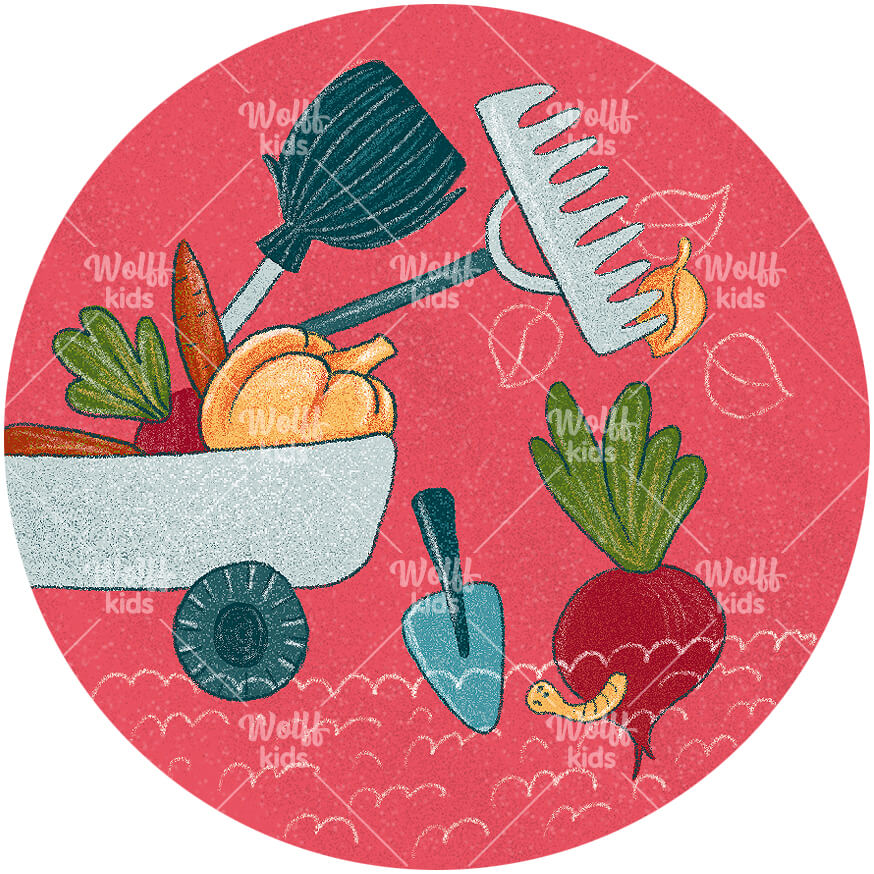Einzelner Magnet: Gartenarbeit
